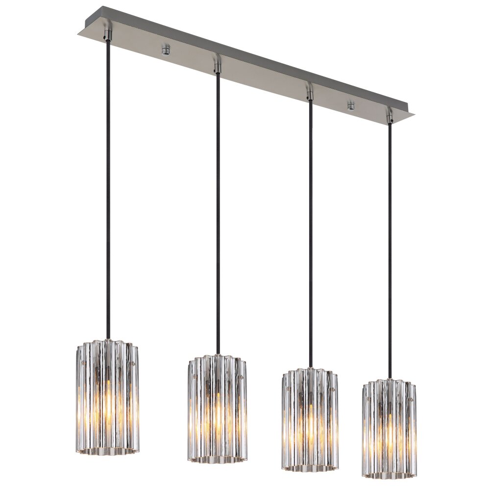 Globo Cayden Pendellampa Nickel matt, 4-ljuskällor main product photo