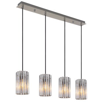 Globo Cayden Pendellampa Nickel matt, 4-ljuskällor