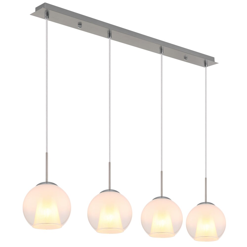 Globo Barry Pendellampa Krom, Nickel matt, 4-ljuskällor main product photo