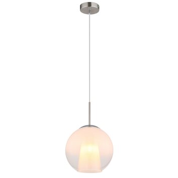 Globo Barry Pendellampa Krom, Nickel matt, 1-ljuskällor