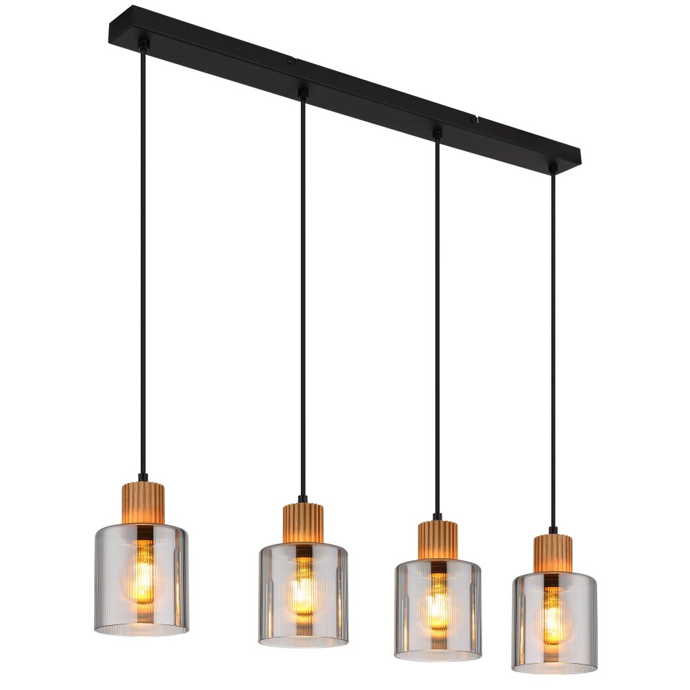 Globo Aleidis Pendellampa Mörkbrun, Svart, 4-ljuskällor main product photo