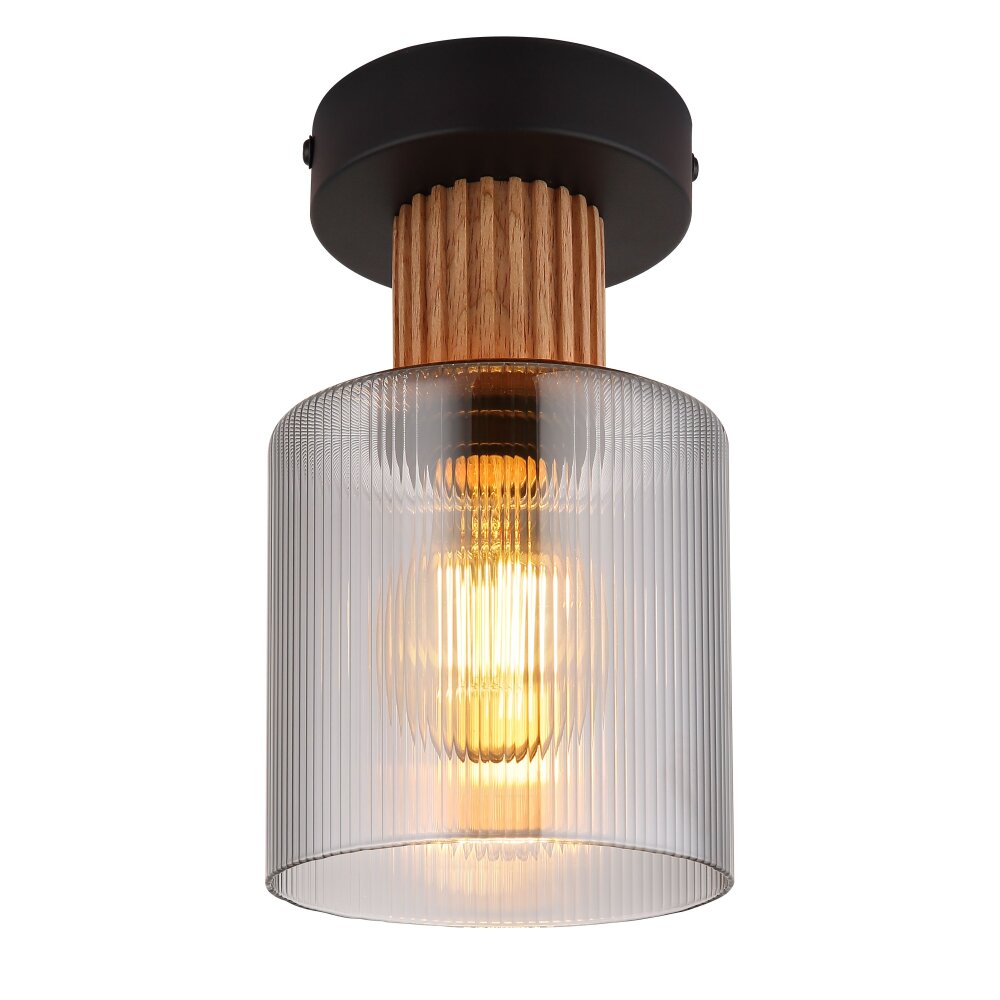 Globo Aleidis Taklampa Mörkbrun, Svart, 1-ljuskällor main product photo