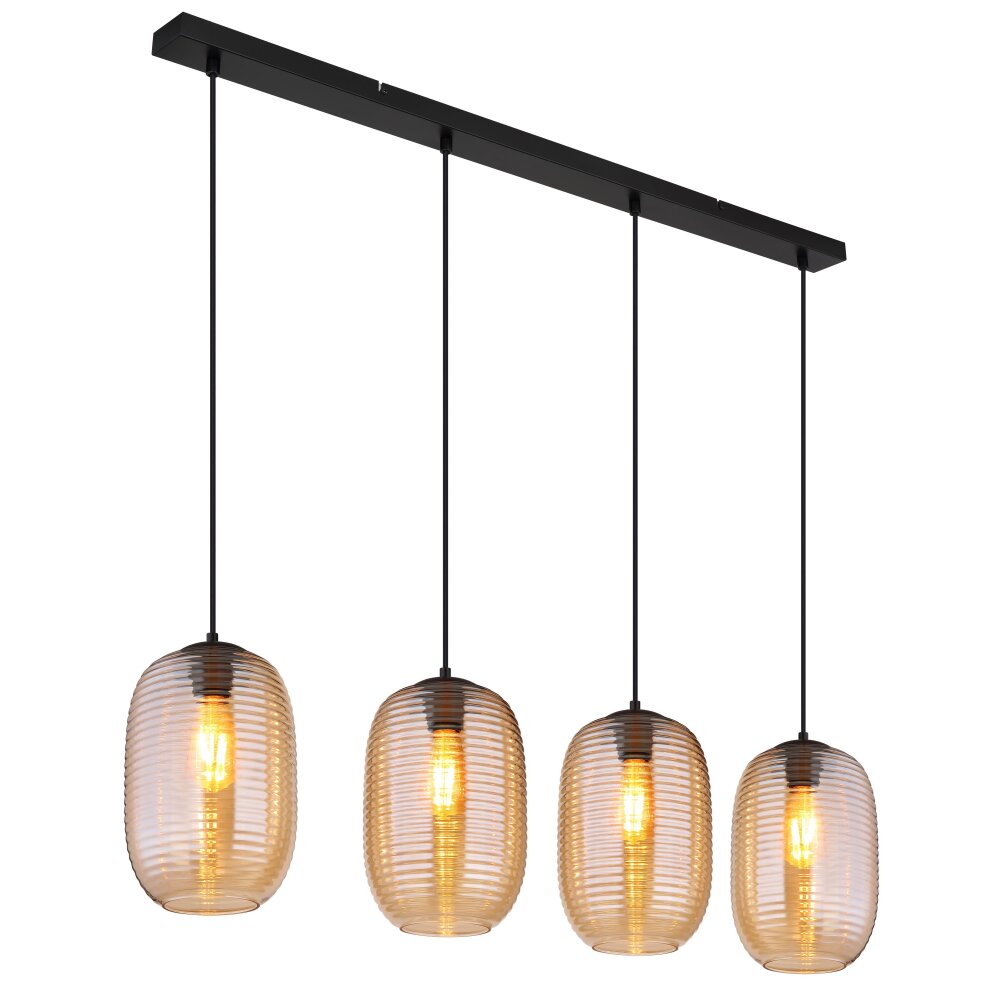 Globo Jefrey Pendellampa Svart, 4-ljuskällor main product photo