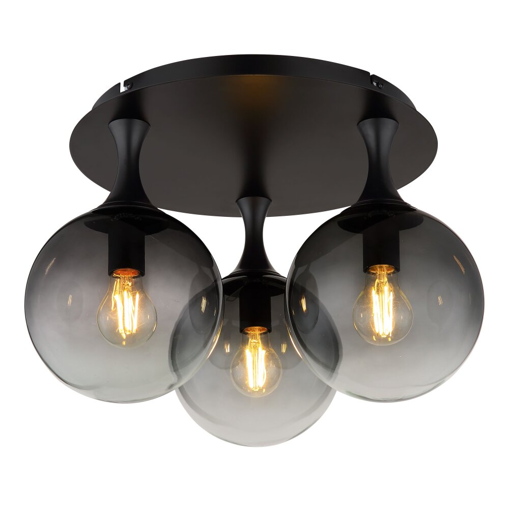 Globo Dalton Taklampa Svart, 3-ljuskällor main product photo
