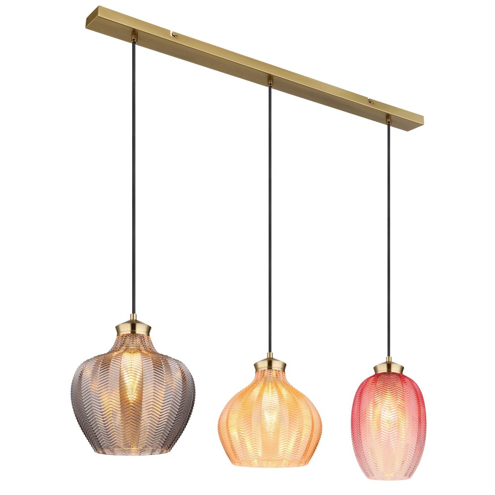 Globo Jessica Pendellampa Guld, 3-ljuskällor main product photo