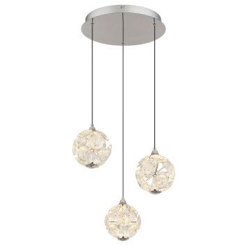 Globo Virina Pendellampa LED Krom, 1-ljuskällor