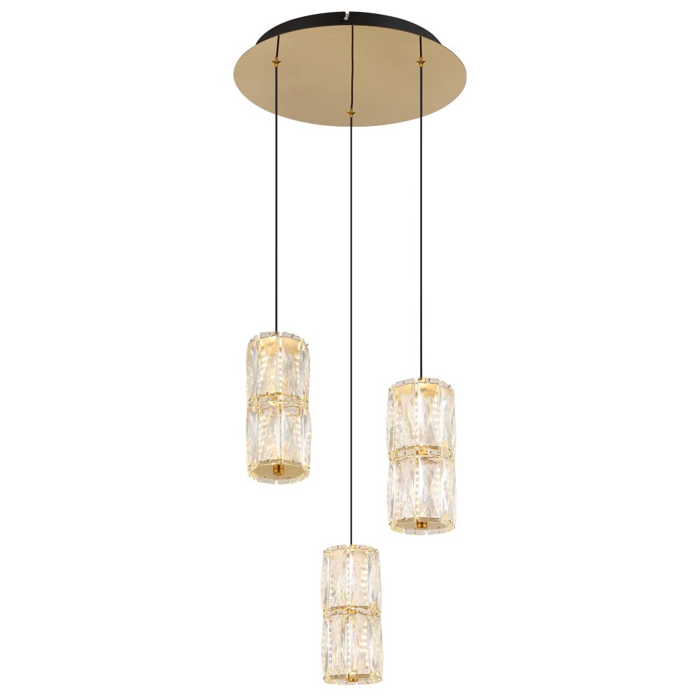 Globo Stefanie Pendellampa LED Guld, Svart, 1-ljuskällor main product photo