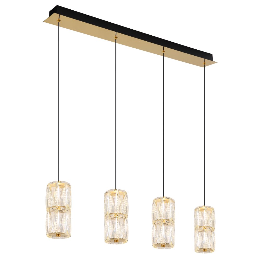 Globo Stefanie Pendellampa LED Guld, Svart, 1-ljuskällor main product photo