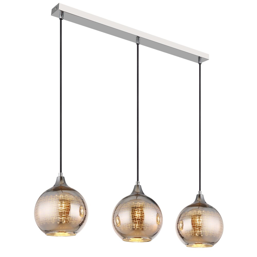 Globo Lourdes Pendellampa Vit, 3-ljuskällor main product photo