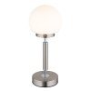 Globo Haku Bordslampa LED Nickel glansig, Nickel matt, 1-ljuskällor