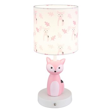 Globo Foxy Bordslampa LED Rosa, Vit, 1-ljuskällor