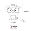 Globo Sheepy Bordslampa LED Rosa, Vit, 1-ljuskällor