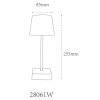 Globo Xayden Bordslampa LED Vit, 1-ljuskällor