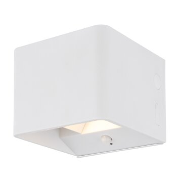 Globo Veronika Vägglampa LED Vit, 1-ljuskällor, Rörelsedetektor