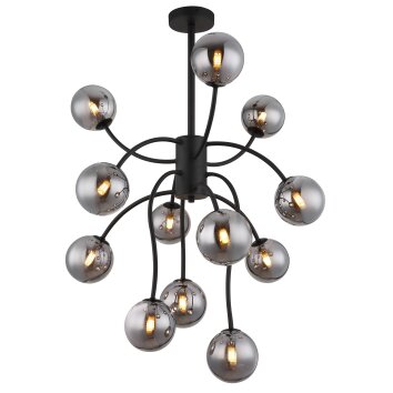 Globo Riha Taklampa Svart, 12-ljuskällor