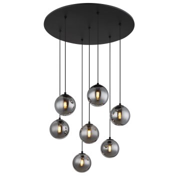 Globo Riha Pendellampa Svart, 7-ljuskällor