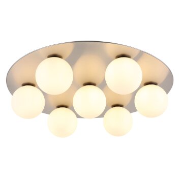 Globo Riha Taklampa Nickel matt, 7-ljuskällor