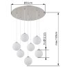 Globo Riha Nickel matt, 7-ljuskällor
