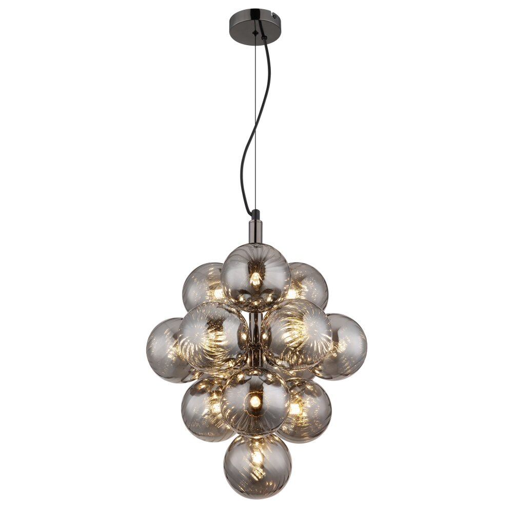 Globo Conor Pendellampa Krom, Svart, 13-ljuskällor main product photo
