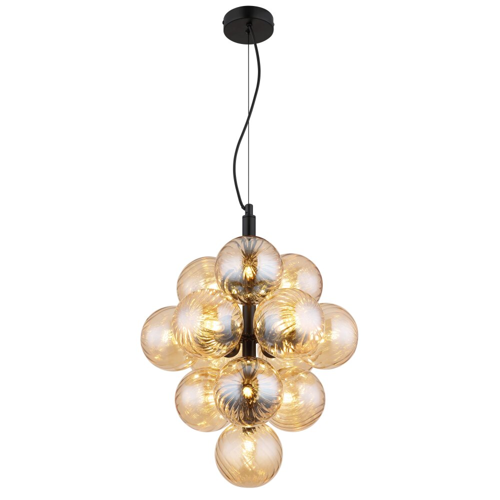 Globo Conor Pendellampa Svart, 13-ljuskällor main product photo