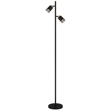 Globo Korben Golvlampa Svart, 2-ljuskällor