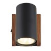 Globo und Taklampa, Takstrålkastare, Vägglampa, Väggspotlight Mörkbrun, Svart, 1-ljuskällor