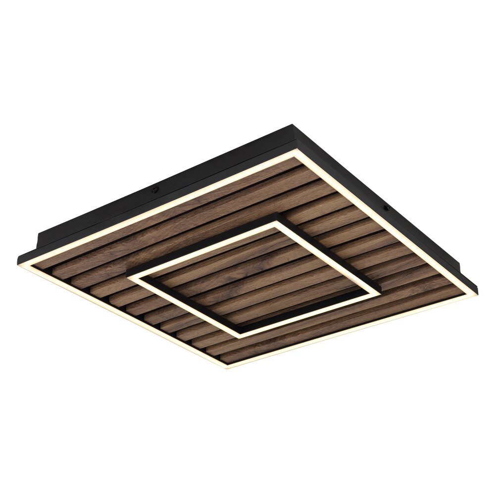 Globo Woody Taklampa LED Naturfärger, Svart, 1-ljuskällor main product photo