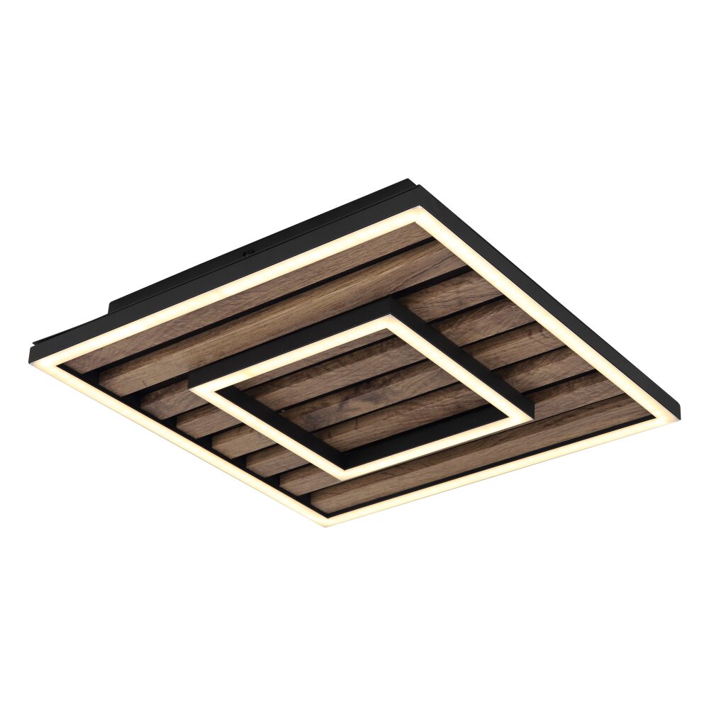 Globo Woody Taklampa LED Naturfärger, Svart, 1-ljuskällor main product photo