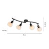 Leuchten Direkt LOKI Taklampa LED Svart, 4-ljuskällor