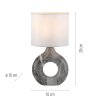 Leuchten Direkt CARARA Bordslampa LED Grått, 1-ljuskällor