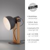 Leuchten Direkt 2.0 Bordslampa LED Brun, Svart, 1-ljuskällor