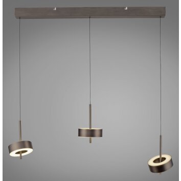 Paul Neuhaus Q-Serie Q-Rotate Pendelbelysning LED Brun, 3-ljuskällor, Fjärrkontroll Paul Neuhaus Q-Serie Q-Rotate Pendelbelysning LED Brun, 3-ljuskällor, Fjärrkontroll