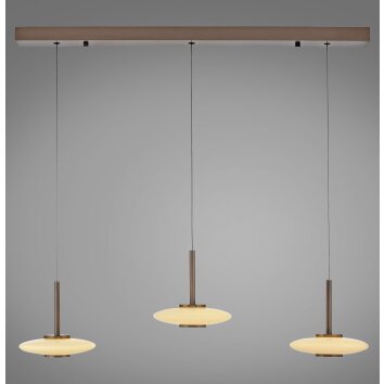 Paul Neuhaus Lampor Vitrum Pendelbelysning LED Brun, 6-ljuskällor Paul Neuhaus Lampor Vitrum Pendelbelysning LED Brun, 6-ljuskällor