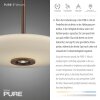Paul Neuhaus E-Vitrum Pendelbelysning LED Brun, 2-ljuskällor, Fjärrkontroll