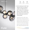 Paul Neuhaus Lampor E-Popup Pendelbelysning LED Grått, 18-ljuskällor, Fjärrkontroll