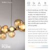 Paul Neuhaus E-Popup Pendelbelysning LED Brons, 18-ljuskällor, Fjärrkontroll