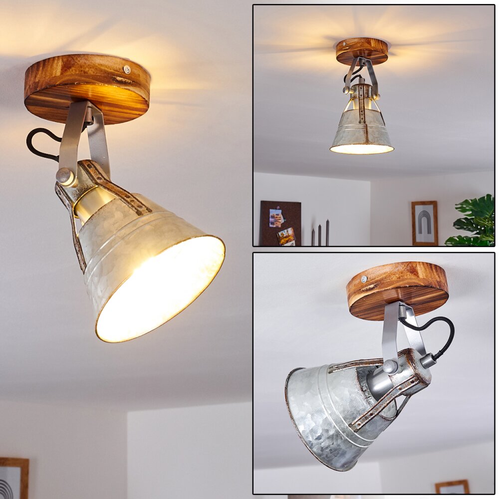 Berkeley Taklampa, Takstrålkastare Mörkbrun, Galvaniserad, 1-ljuskällor main product photo