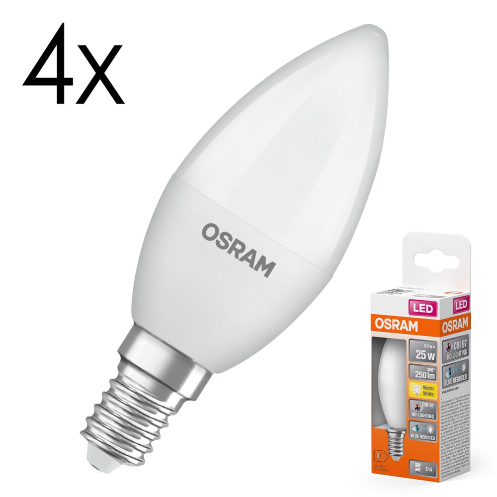 Osram E14 LED 2.8 Watt varmvit 245 Lumen main product photo