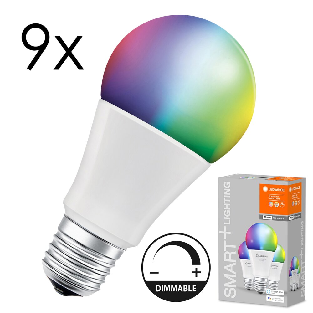 Ledvance E27 LED 9 Watt CCT (justerbar) dimbar 806 Lumen main product photo
