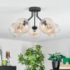 Koyoto Taklampa, kullampa 52 cm Amber, Klart, 5-ljuskällor