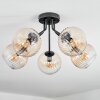 Koyoto Taklampa, kullampa 52 cm Amber, Klart, 5-ljuskällor