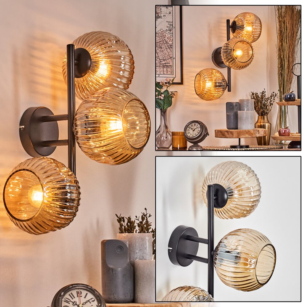 Ripoll kullampa, Vägglampa Amber, 3-ljuskällor main product photo