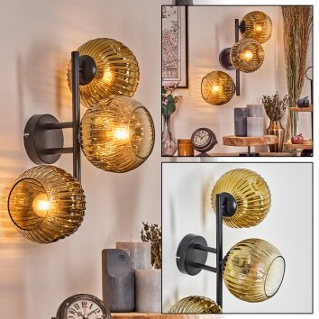Ripoll kullampa, Vägglampa Guld, Klart, 3-ljuskällor