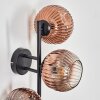 Ripoll kullampa, Vägglampa Klart, Kopparfärg, 3-ljuskällor