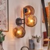 Ripoll kullampa, Vägglampa Klart, Kopparfärg, 3-ljuskällor