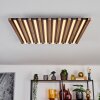 Tandragee Taklampa, Panel LED träoptik, Svart, 1-ljuskällor