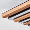Tandragee Taklampa, Panel LED träoptik, Svart, 1-ljuskällor