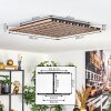 Tandragee Taklampa, Panel LED träoptik, Svart, 1-ljuskällor
