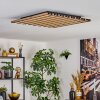 Tandragee Taklampa, Panel LED träoptik, Svart, 1-ljuskällor