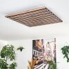 Tandragee Taklampa, Panel LED träoptik, Svart, 1-ljuskällor